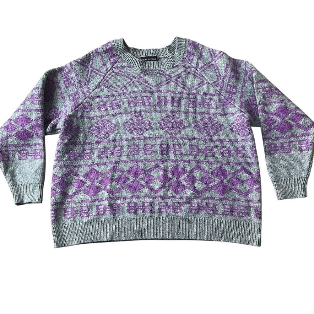 Lane Bryant Crew-Neck Jacquard Sweater plus size 26/28